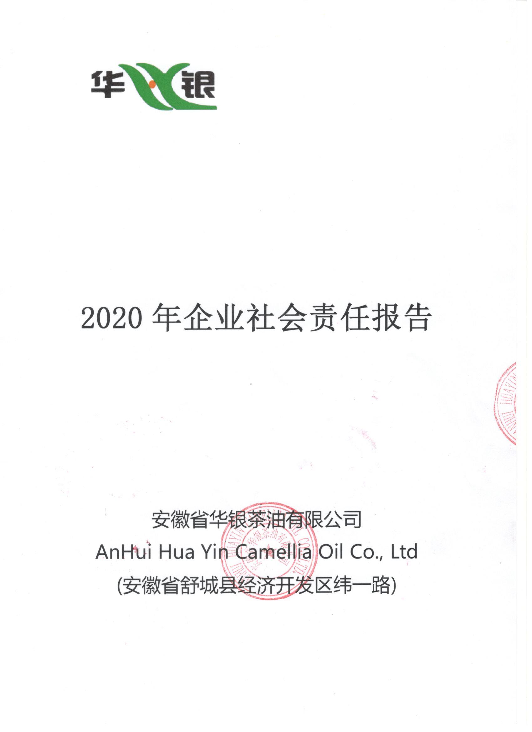 2020年企业社会责任报告(图1)